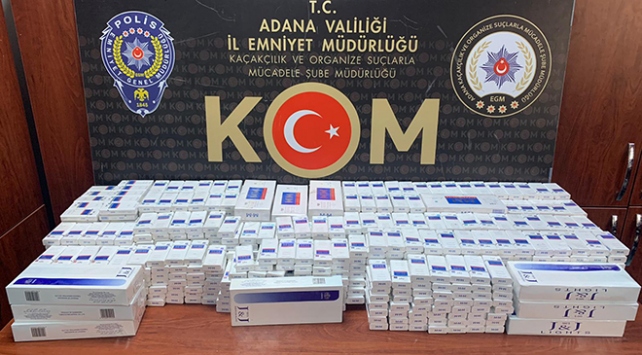 Adana’da 1330 paket kaçak sigara ele geçirildi