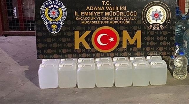 Adana’da 618 litre sahte içki ele geçirildi