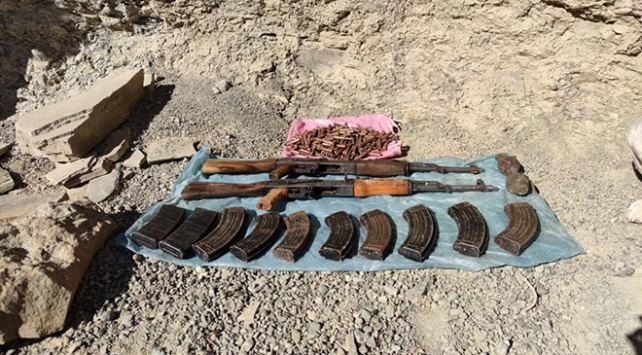 Van’da teröristlerce kullanılan silah ve mühimmat ele geçirildi