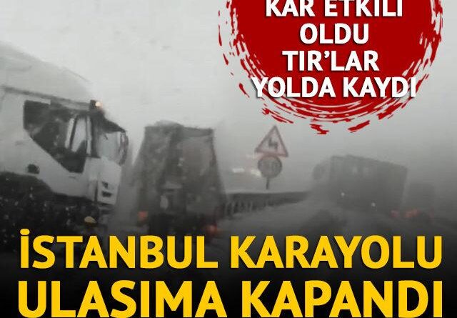Bursa-İstanbul karayolu ulaşıma kapandı