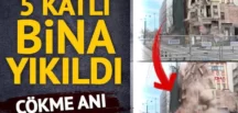 Beyoğlu’ndaki 5 katlı metruk bina çöktü! Risk nedeniyle önlem alınmıştı,