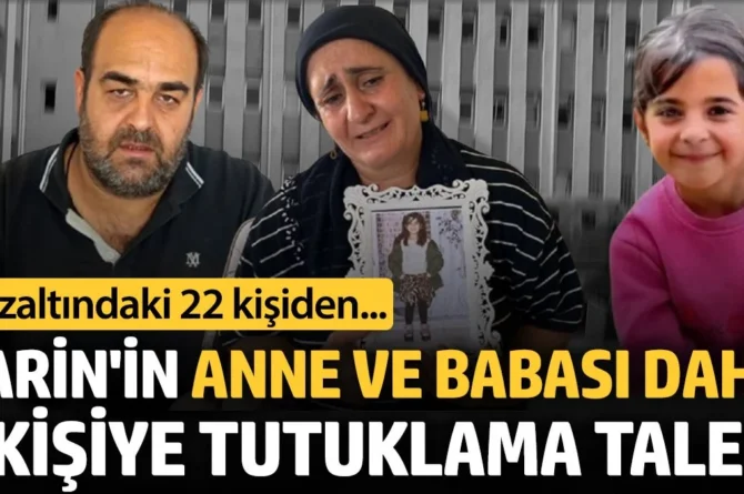 Narin Güran cinayetinde anne ve babaya tutuklama talebi