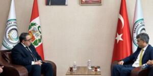 PERU CUMHURİYETİ ANKARA BÜYÜKELÇİSİN DEN SANKON A ZİYARET