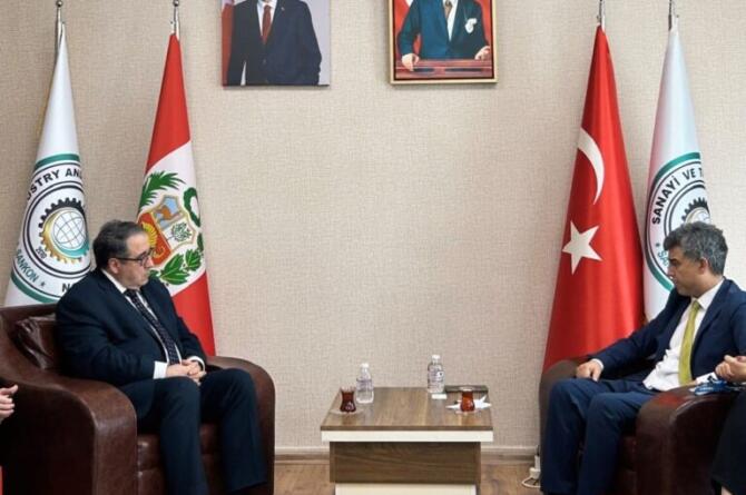 PERU CUMHURİYETİ ANKARA BÜYÜKELÇİSİN DEN SANKON A ZİYARET